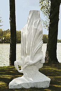 Kopfstehende, Skulptur aus Carrara-Marmor, Höhe 240 cm, 2006