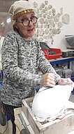 Jana bei der Arbeit