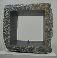 Omphalos, 2017, sculpture in grey marble from Peter Rosenzweig