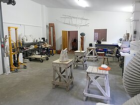 Einblick in den Atelierraum in der Kreuzbergstraße 9